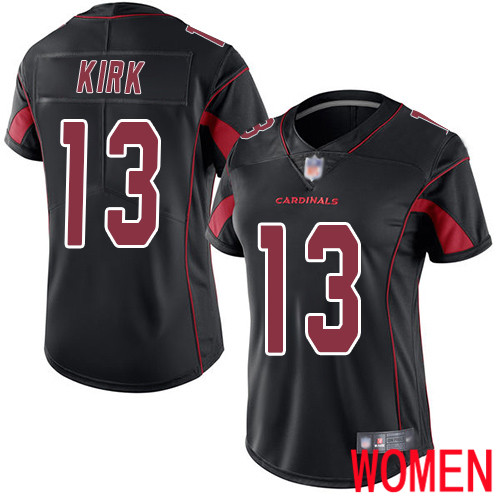 Arizona Cardinals Limited Black Women Christian Kirk Jersey NFL Football #13 Rush Vapor Untouchable->women nfl jersey->Women Jersey